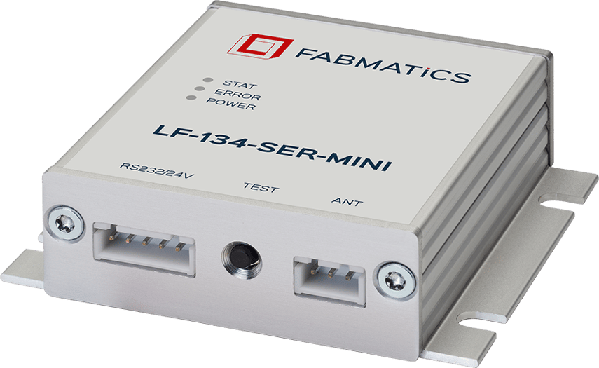 Ultra‑compact LF RFID reader LF134SERMINI for automated identification in space‑constrained semiconductor fabs